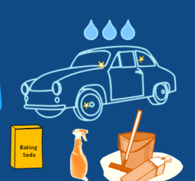 Clean your car with baking soda Sprint Driving School